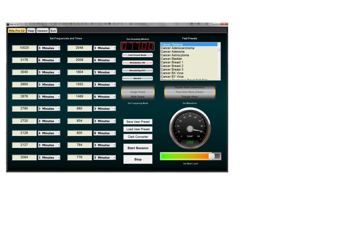 Rife Pro X2 Software